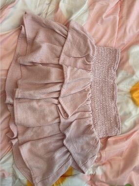 Women's Pink Ruffle Sweater Top